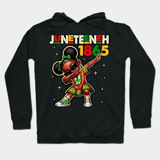 Juneteenth Dabbing Black Girls Queen Melanin Brown Skin Dab Hoodie